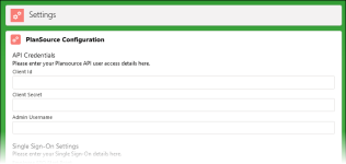 Screenshot: The Settings tab for the US Benefits package